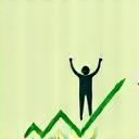 Person celebrating reaching a fitness goal icon